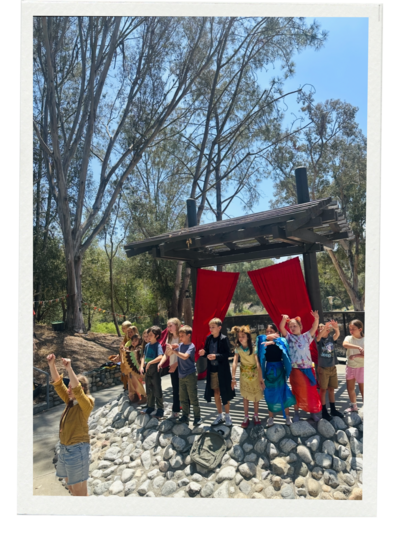 Children performing outdoors